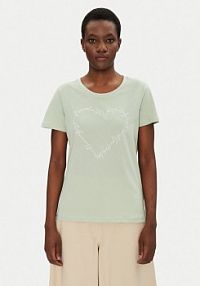 T-shirt Fransa zielony damski 20615482  Regular Fit
