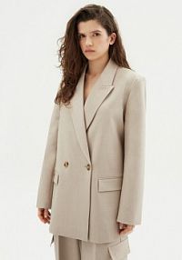 Żakiet Calvin Klein Jeans beżowy Marynarka