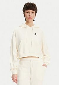 Bluza przez głowę Converse kremowa Chuck Taylor 10027616-A02 Écru Boxy Fit