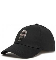 Czapka z daszkiem KARL LAGERFELD czarna damska 