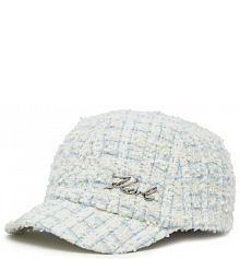 Czapka z daszkiem KARL LAGERFELD niebieska damska 