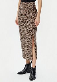 Spódnica maxi Noisy May brązowa 