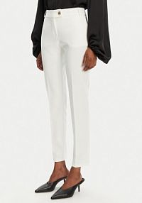 Spodnie eleganckie Rinascimento białe damskie Materiałowe