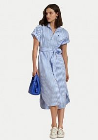 Sukienka Polo Ralph Lauren niebieska Koszulowa