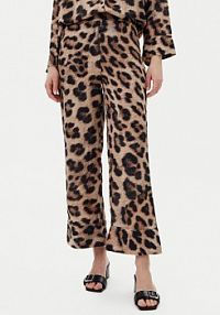 Spodnie eleganckie LOLA CASADEMUNT brązowe damskie Materiałowe