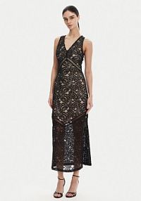 Sukienka koktajlowa Guess czarna 