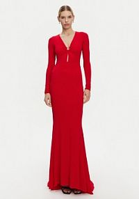 Sukienka wieczorowa PINKO czerwona 104935 A2GS  Slim Fit