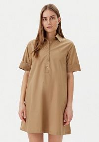 Sukienka LOLA CASADEMUNT beżowa Koszulowa