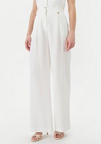Spodnie eleganckie LOLA CASADEMUNT białe damskie Palazzo