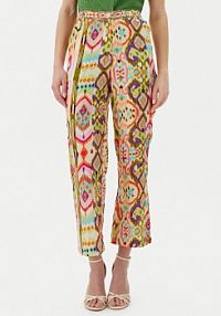 Spodnie eleganckie LOLA CASADEMUNT kolorowe damskie Materiałowe LS2514017  Relaxed Fit
