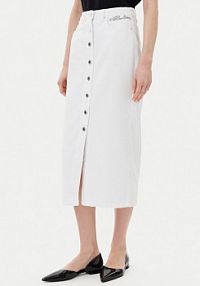 Spódnica jeansowa KARL LAGERFELD biała 