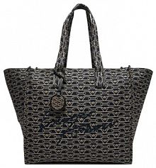 Torebka shopperka Emporio Armani granatowa 