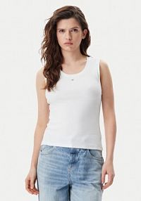 Top Tommy Jeans biały damski 