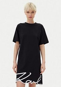 Sukienka codzienna KARL LAGERFELD czarna 