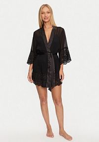 Szlafrok Guess czarny damski 