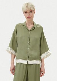Koszula KARL LAGERFELD zielona damska 