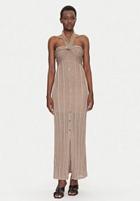 Sukienka dzianinowa Marciano Guess beżowa 