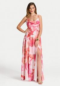 Sukienka wieczorowa Swing różowa 