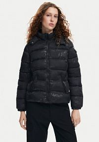 Kurtka puchowa Desigual czarna damska Zimowa
