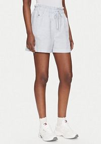 Szorty Tommy Jeans niebieskie damskie Materiałowe