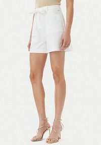 Szorty Guess białe damskie Materiałowe