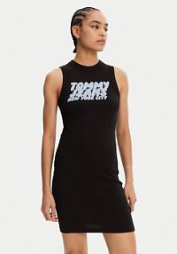 Sukienka codzienna Tommy Jeans czarna 
