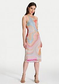 Sukienka koktajlowa Swing wielokolorowa 