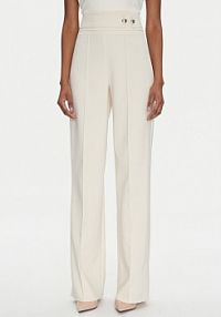 Spodnie eleganckie Rinascimento beżowe damskie Materiałowe