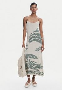 Sukienka letnia Desigual beżowa 