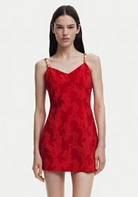 Sukienka koktajlowa Desigual czerwona 