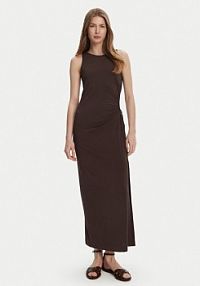 Sukienka letnia Max Mara Beachwear brązowa 2516621049650  Regular Fit