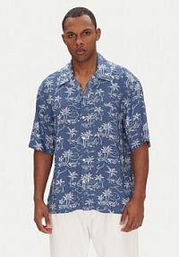 Koszula Gant niebieska damska Island Print 3250071  Relaxed Fit