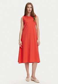 Sukienka letnia Selmark koralowy BL495  Regular Fit