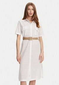 Sukienka Selmark biała Koszulowa