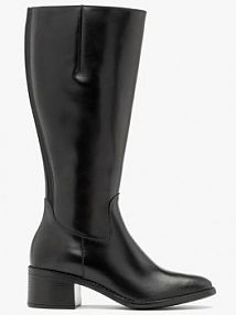 Czarne klasyczne kozaki z szeroką cholewką triss Ryłko damskie EAN 4WXS1 L TC3