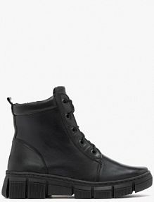 Czarne trzewiki  ocieplane kożuchem naturalnym ramona Ryłko damskie EAN IA2263 6TA