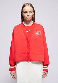 Bluza rozpinana Nike czerwona damska W Nsw Phnx Crdgn