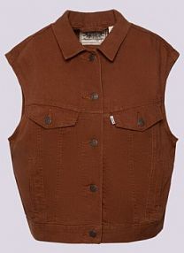 Kamizelka Levi’s brązowa damska Levi's Bezrękawnik Shrunken 90S Vest