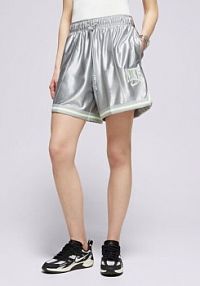 Szorty sportowe Nike srebrne W Nsw Street 6" Satin Gx Shrt