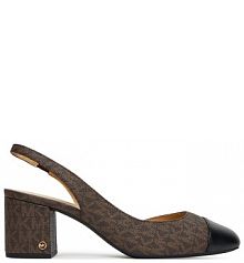 Sandały na obcasie MICHAEL Michael Kors brązowe