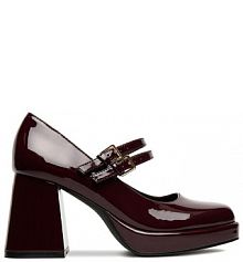 Półbuty na obcasie JENNY bordowy