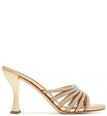 Klapki MICHAEL Michael Kors złote damskie