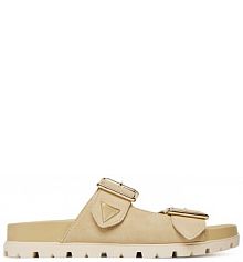 Klapki Guess beżowe damskie