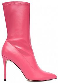 Botki na obcasie DeeZee różowe