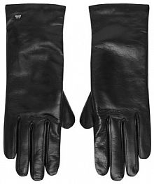 Rękawiczki skórzane Weekend Max Mara czarne