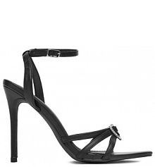 Sandały na obcasie DeeZee czarne