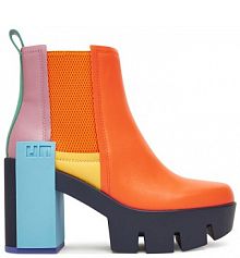 Botki na obcasie United Nude pomarańczowe