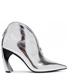 Botki na obcasie United Nude srebrne