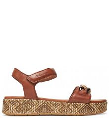 Sandały na obcasie Tamaris brązowe