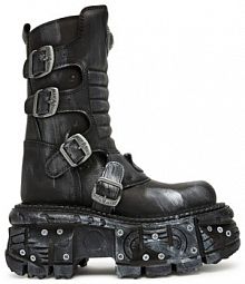 Botki na obcasie NEW ROCK szare